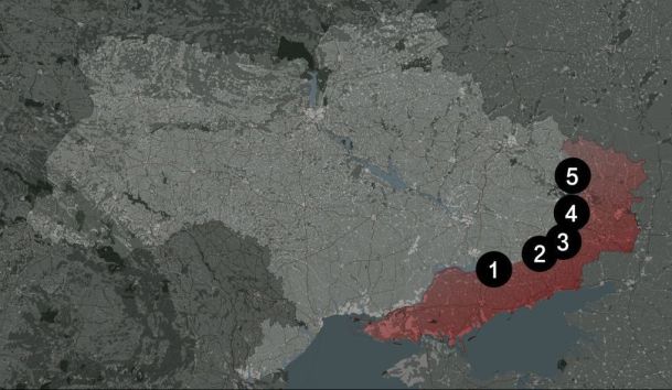 Карта боевых действий в новороссии