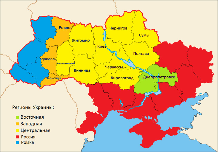 Карту Польши И Украины
